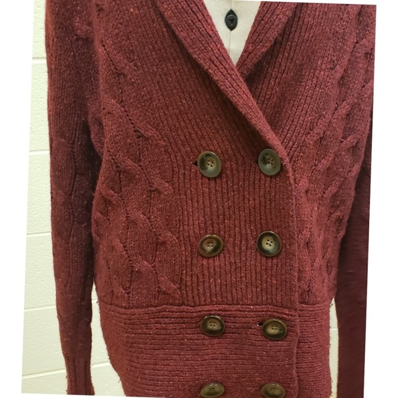 VTG Eddie Bauer Double Breasted Cable Cardigan - Picture 4 of 7